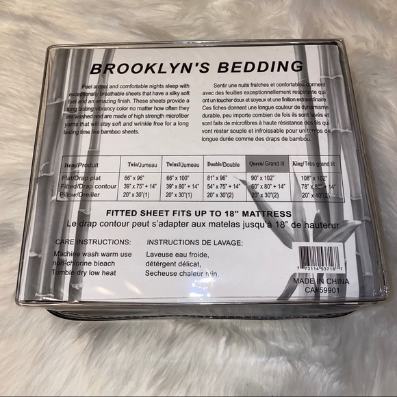 ⭐️SALE⭐️Queen 4pc Ice Blue Bedsheets - Picture 5 of 6